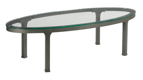 Contemporary Coffee Table with Glass Top