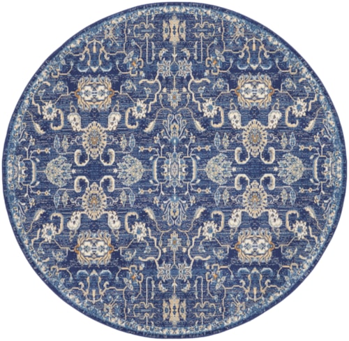 8'  Navy Round Rug