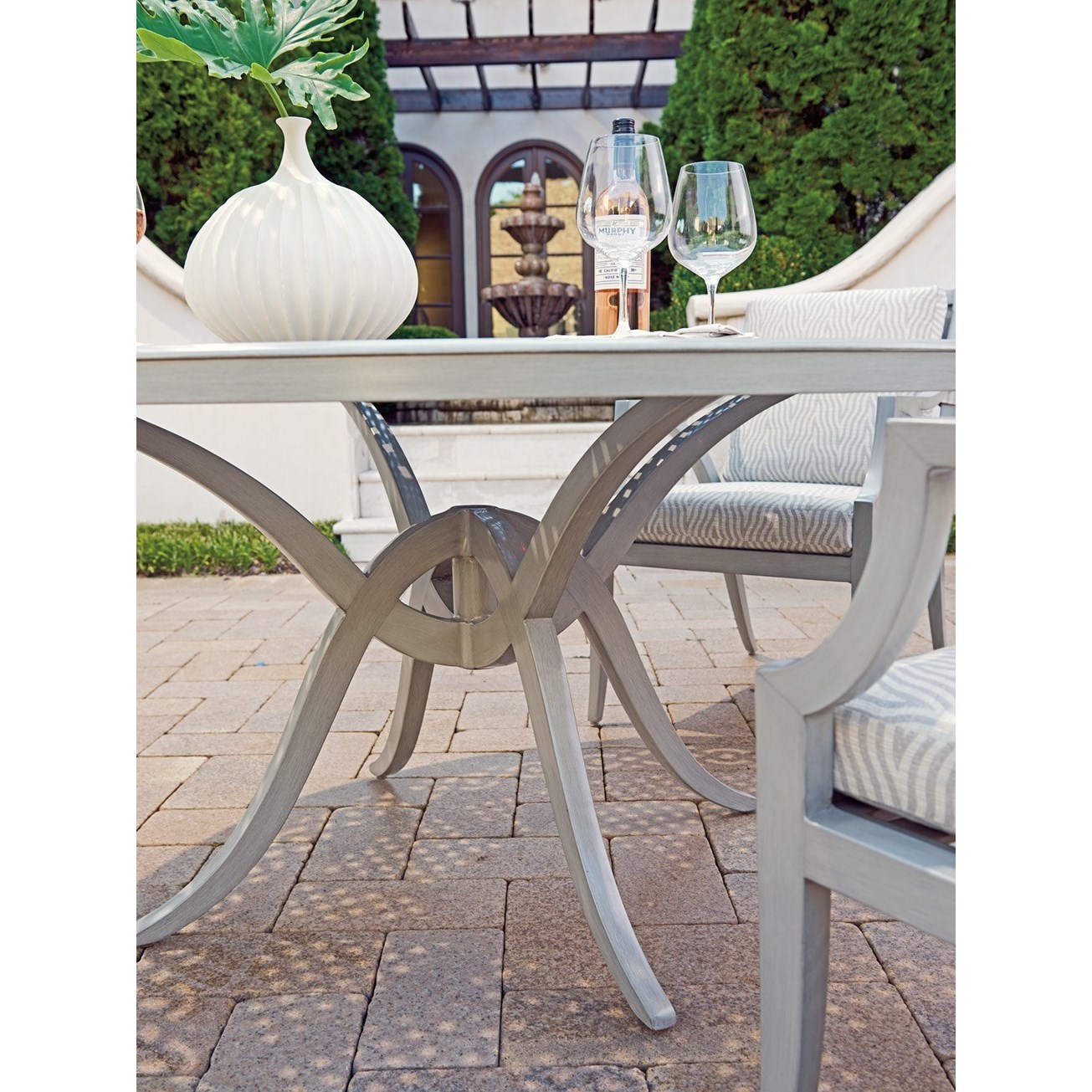 5-Piece Outdoor Dining Set w/ Round Table