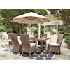 Signature Design by Ashley Beachcroft Outdoor Dining Table with 6 Chairs