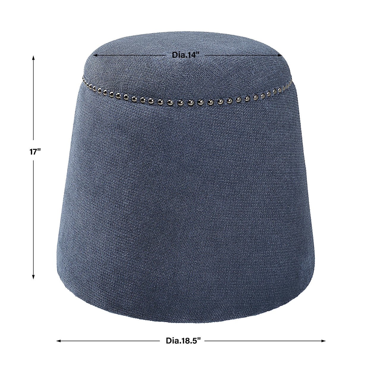 Uttermost Gumdrop Gumdrop Denim Ottoman