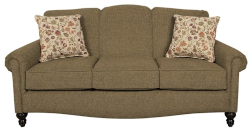 Traditional Sofa with Accent Pillows