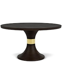 Contemporary Dining Table with Metal Accent
