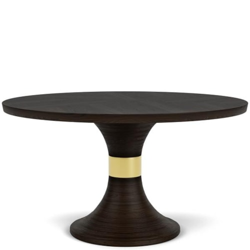 Contemporary Dining Table with Metal Accent