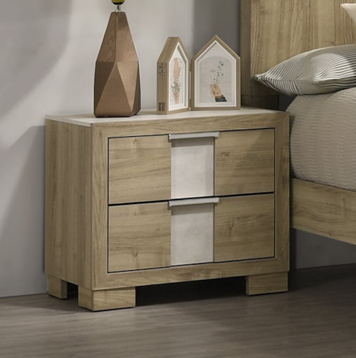 Contemporary 2-Drawer Nightstand