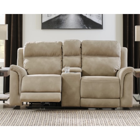 Pwr Rec Loveseat/con/adj Hdrst