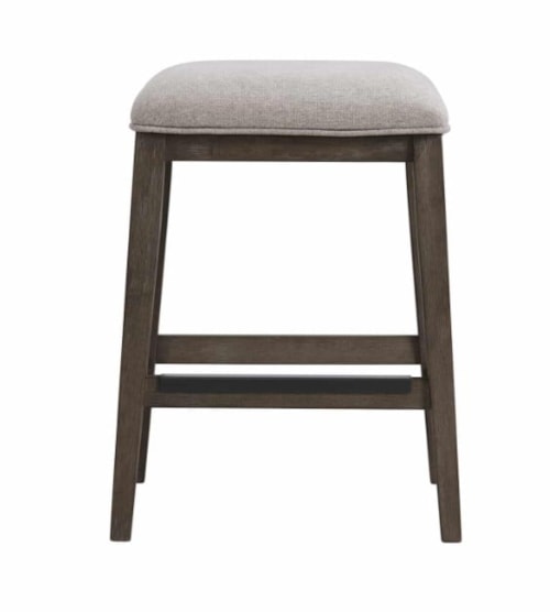 Contemporary Rustic Upholstered Counter-Height Stool