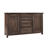 Farmhouse Dining Room Server with Concealed Storage