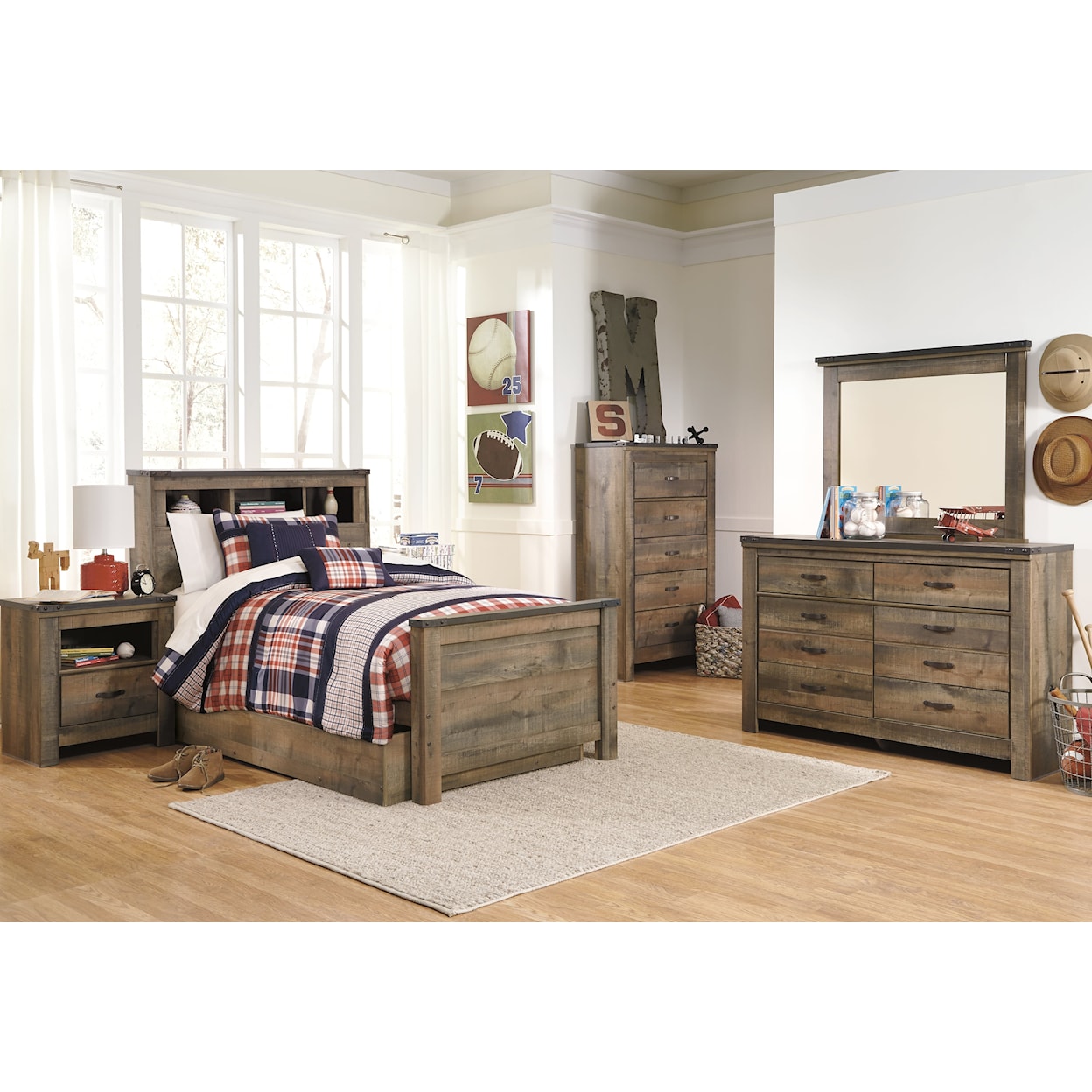 Signature Design by Ashley Trinell Twin Bookcase Bed