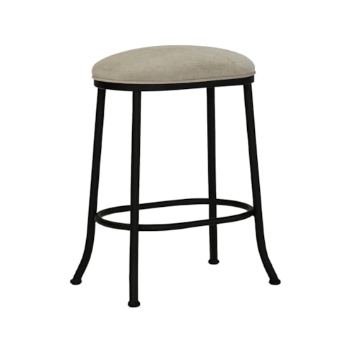 Canton Non-Swivel Backless Counter Stool With Welt