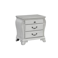 Traditional 3-Drawer Nightstand with Dovetail Construction