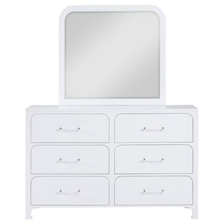 Anastasia 6-drawer Dresser w/ Mirror