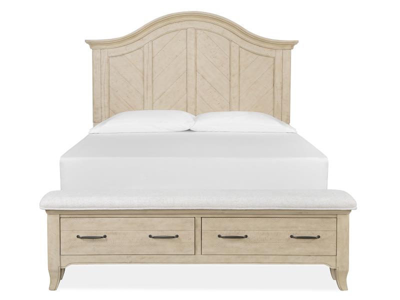 Magnussen Home Harlow Bedroom B549154A Farmhouse Queen Upholstered