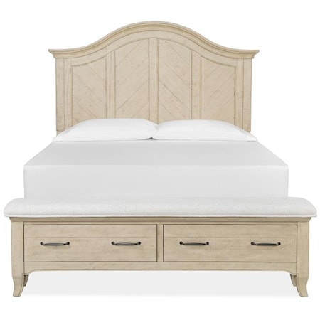 California King Upholstered Storage Bed