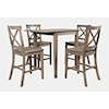 Jofran Eastern Tides 5 Piece Counter Table and Stool Set