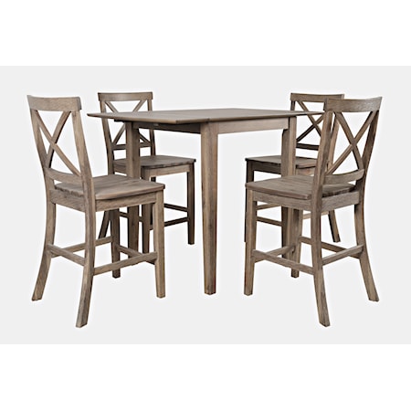 5 Piece Counter Table and Stool Set