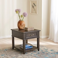 Transitional Drawer End Table