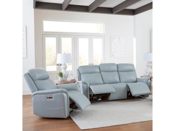 Power Reclining Sofa and Recliner Set