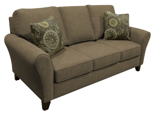 Transitional Sofa with Flared Arms
