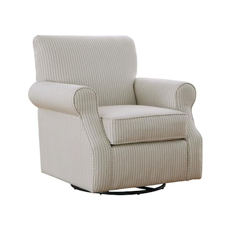 Swivel Chair with Rolled Arms