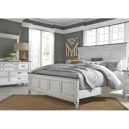 Cottage 3-Piece King Bedroom Group with Bead Molding