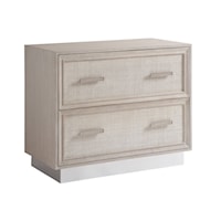 Contemporary 2-Drawer File Chest with Raffia Front