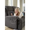 Bravo Furniture O'Neil Space Saver Reclining Sofa w/ Drop Down Tray