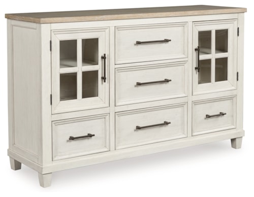 Farmhouse Dresser with Glass Doors