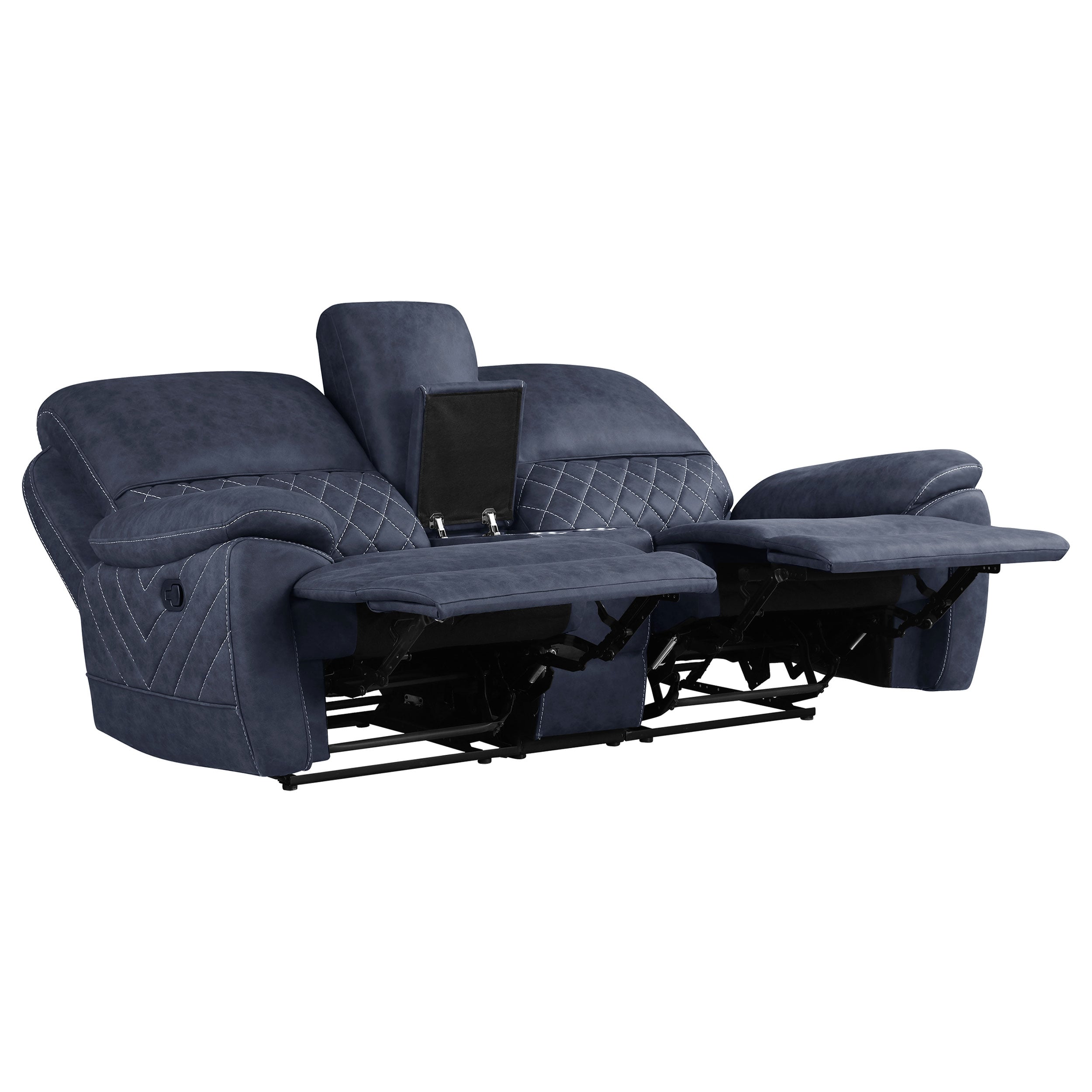 Variel Tufted Motion Loveseat w/ Console