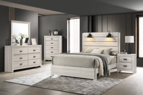 Carter Rustic Contemporary Full 5-Piece Bedroom Set