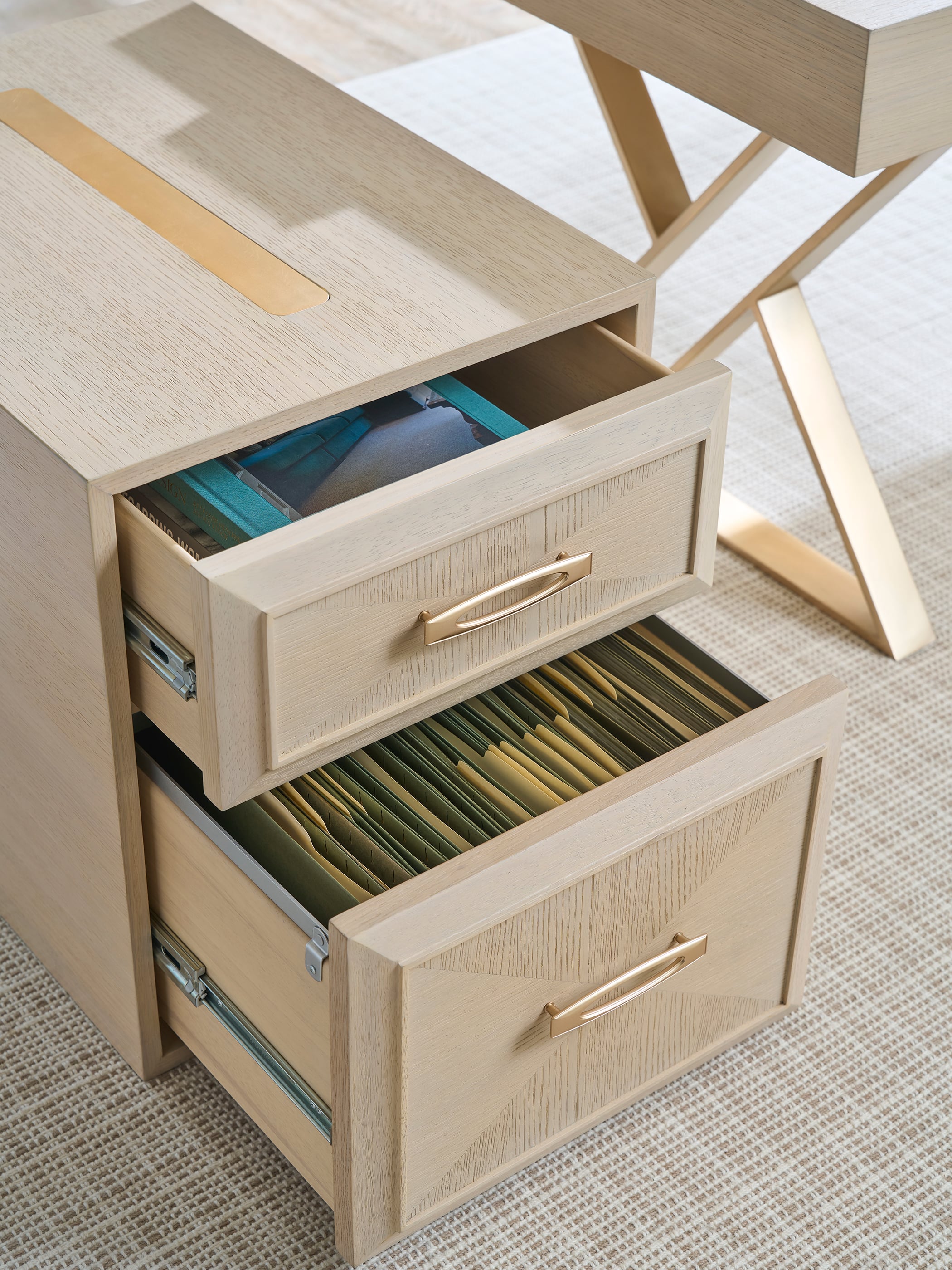 Modular Desk with 2 File  Cabinets