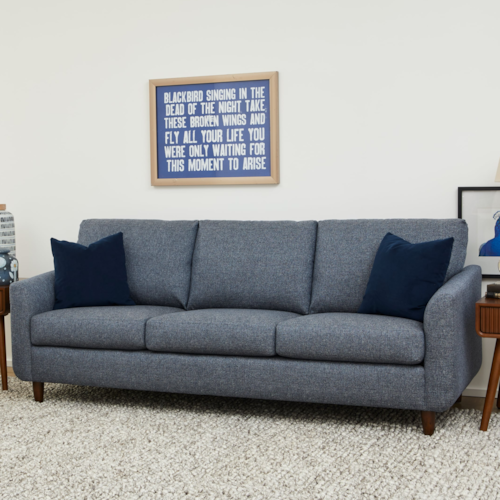 Mid-Century Modern Sofa with Tapered Arms