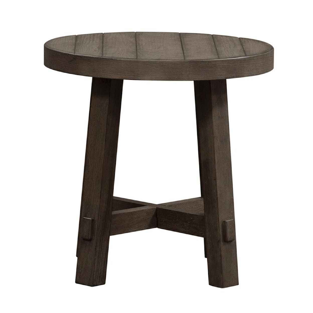 Libby Modern Farmhouse Splay Leg Round End Table