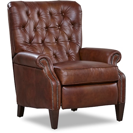Traditional Push-Back Recliner with Button Tufting
