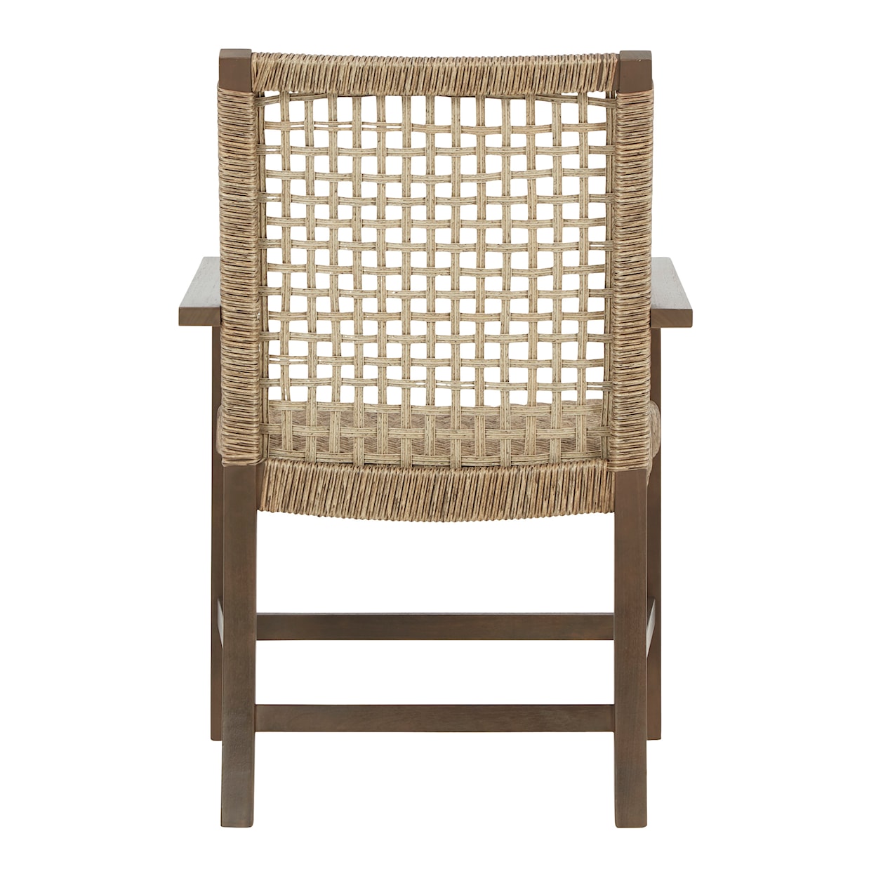 Ashley Furniture Signature Design Germalia Resin Wicker/Wood Outdoor Dining Arm Chair