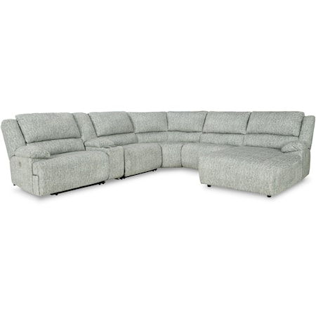 6-Piece Power Reclining Sectional w/ Chaise