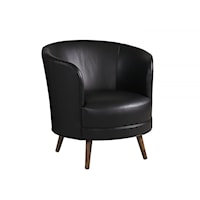 Contemporary Torrington Leather Swivel Chair