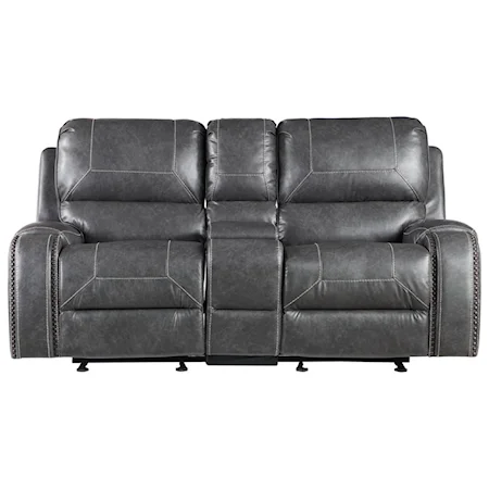 Manual Motion Glider Recliner Loveseat