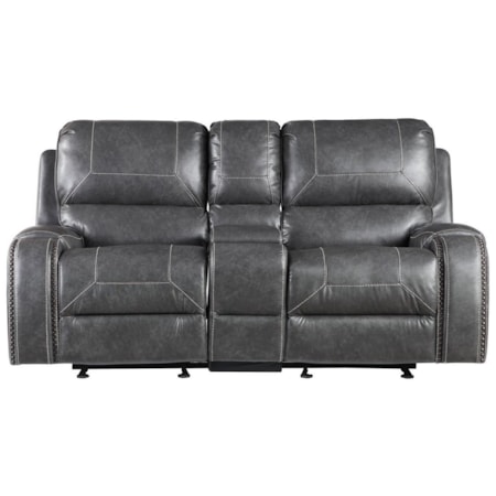 Manual Motion Glider Recliner Loveseat