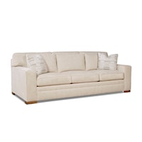 Contemporary 102" Sofa with Double Pillow Back