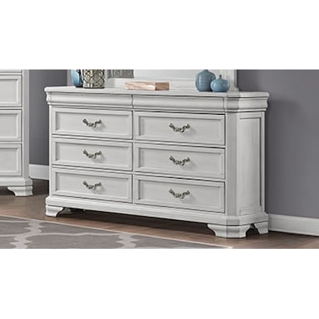 6-Drawer Dresser with Mirror