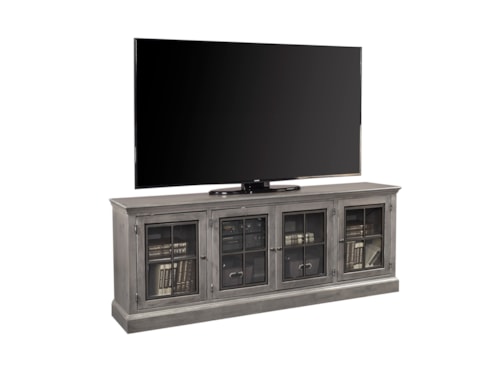 Transitional 84" TV Console with Wire Management