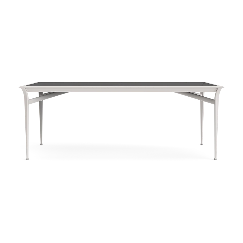 80" Rectangular Glass-Top Dining Table