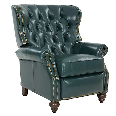 Traditional Power Recliner with Button Tufting