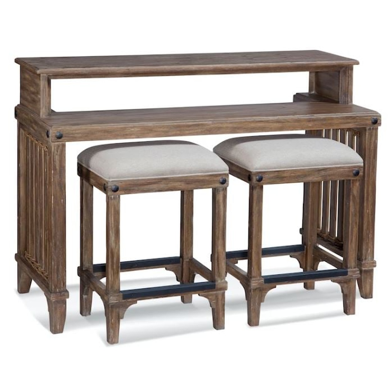 Braxton Culler Artisan Landing Artisan Landing Sofa Table / Bar with Stools