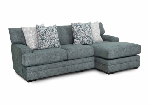 Transitional Sofa with Reversible Chaise