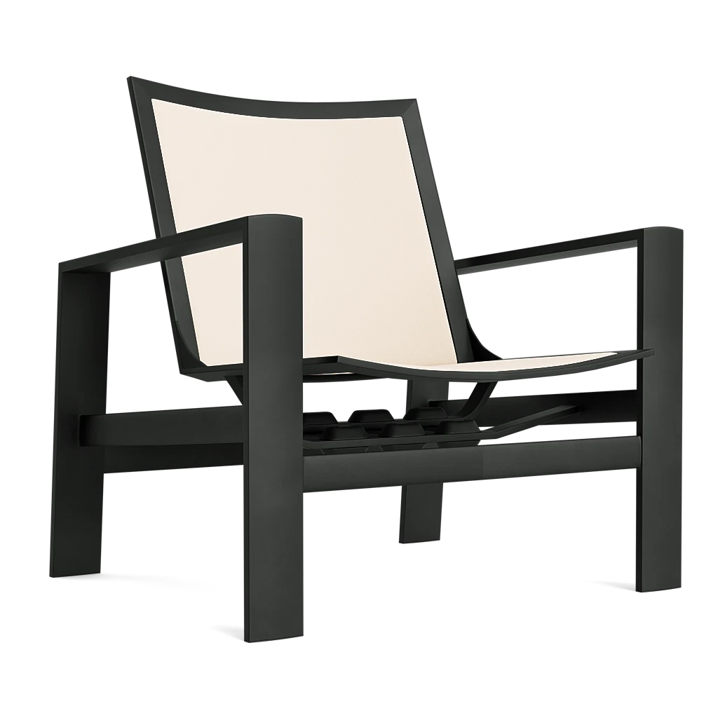 Modern Sling Motion Lounge Chair