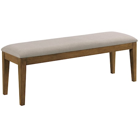 Upholstered Dining Bench, Latte