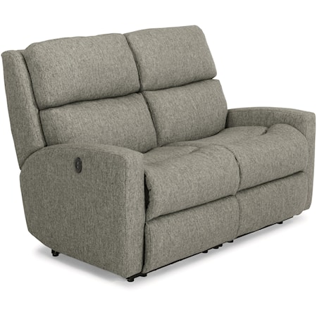 Contemporary Casual Power Reclining Loveseat