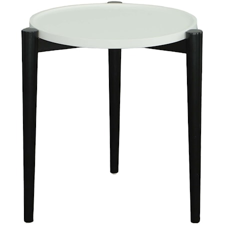 Transitional Round End Table